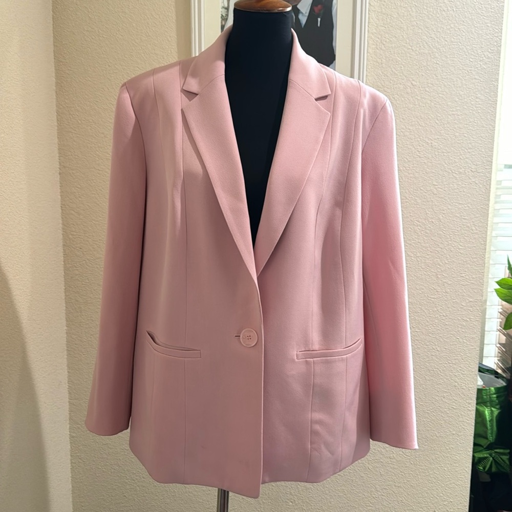 Kasper Notched-Collar One Button Blazer